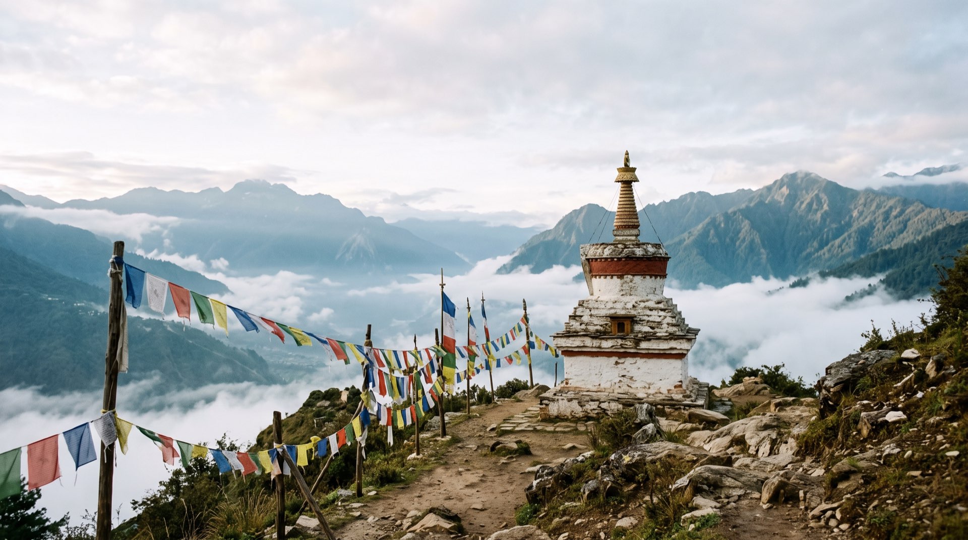 A hillside chorten above the Haa valley